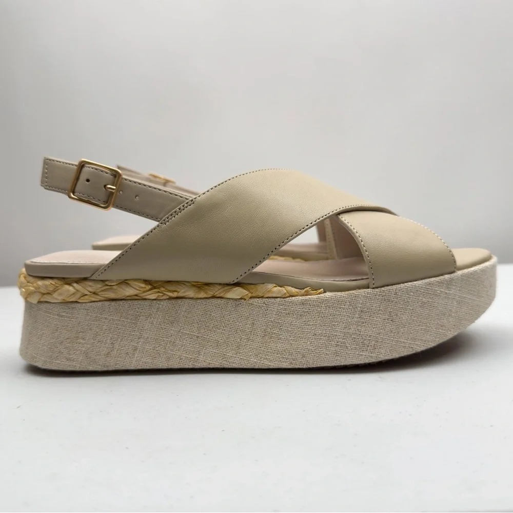 NIB Sanctuary Women's Allsmiles Slip-On Slingback Espadrille Platform Sandal 7M